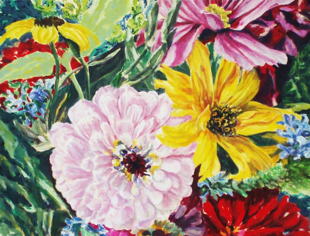 Zinnias Artwork for Past Exhibitions