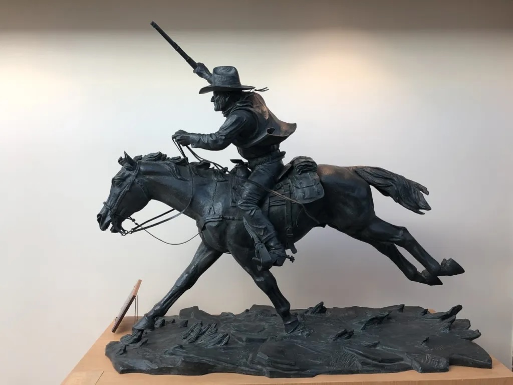Sculpture of one cowboy for NAC's Permanent Collection
