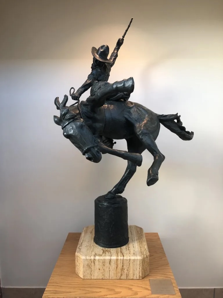 Sculpture of one cowboy for NAC's Permanent Collection